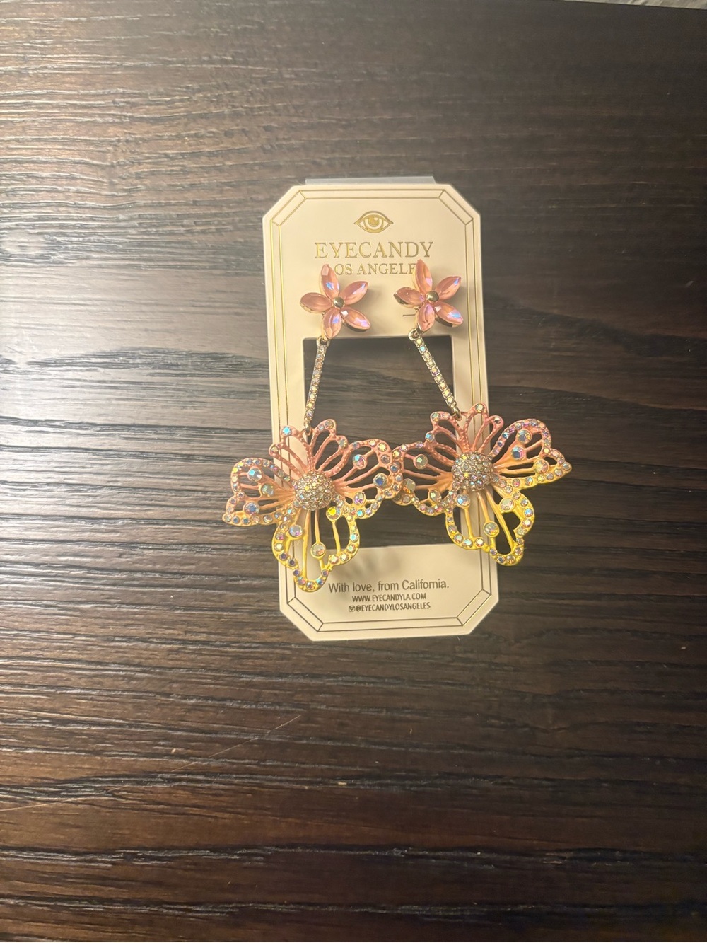 NEW Eye Candy Flower Drop Earrings